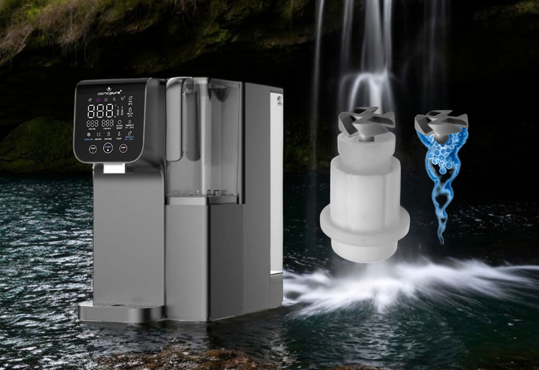 Der neue Wasserwirbler nach dem Prinzip von Schauberger für Osmoseanlagen, Auftisch Osmoseanlagen Tischgeräte